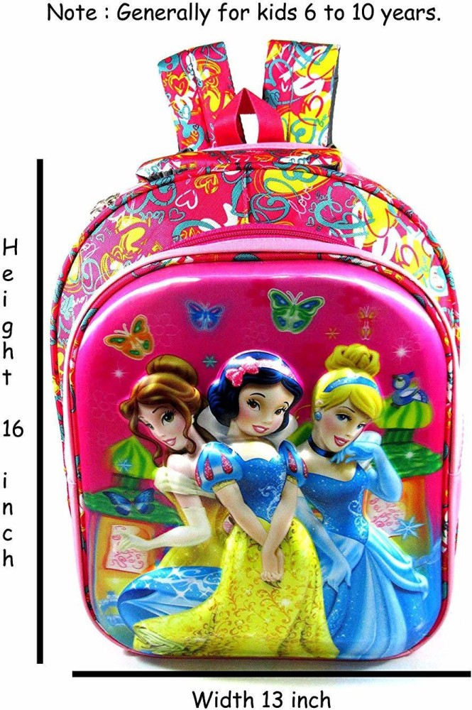 Flipkart FUNCART Disney Princess Cartoon Print 3D School Bag