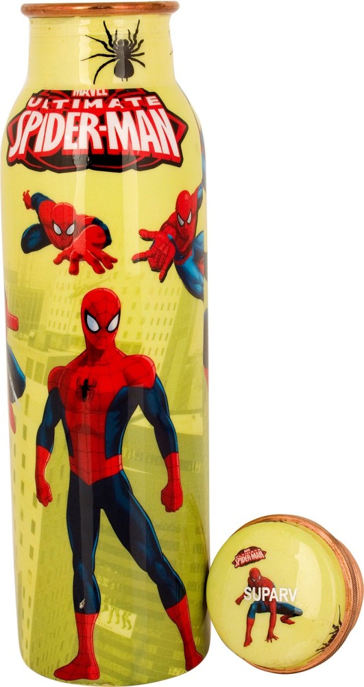 Printed Water Bottle - Red/Spider-Man - Kids