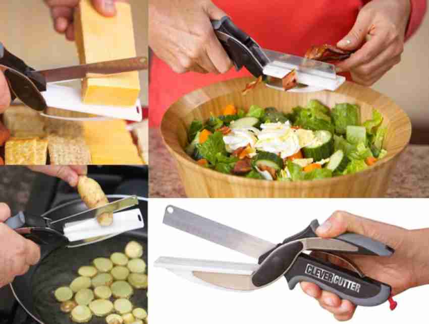 Clever Cutter 2 in 1 Food Chopper Multifunction Kitchen Clever Cutter  Vegetable Cutter, Replace Kitchen Knife and Cutting Board