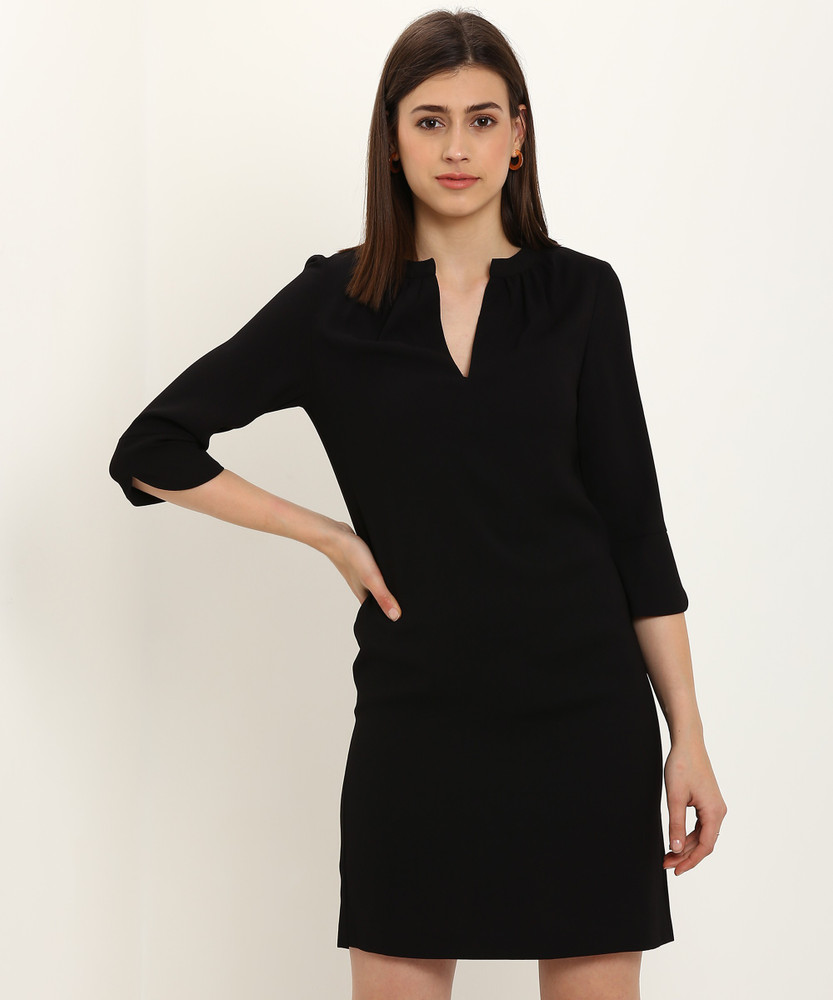 Marks and spencer black shift online dress