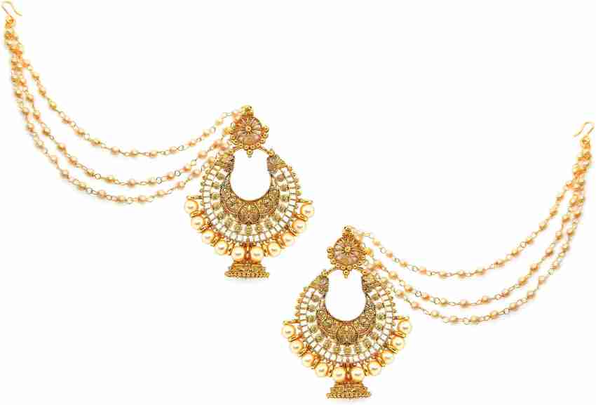 Simple bahubali sale earrings