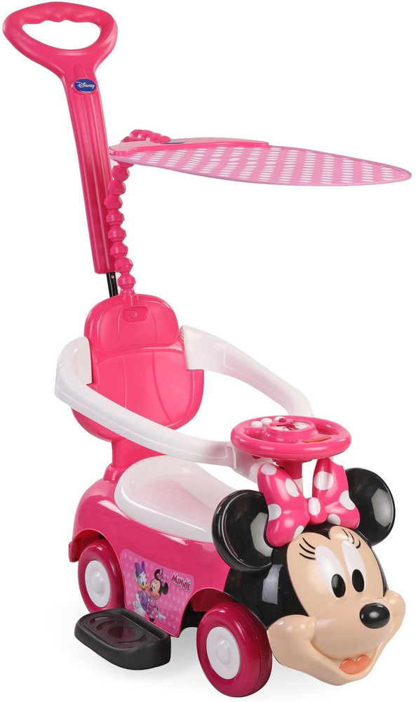 DISNEY Minnie Ride On Push Car Minnie Face Shape Imported Premium Quality Pink Black Colour Car Non Battery Operated Ride On Price in India Buy DISNEY Minnie Ride On