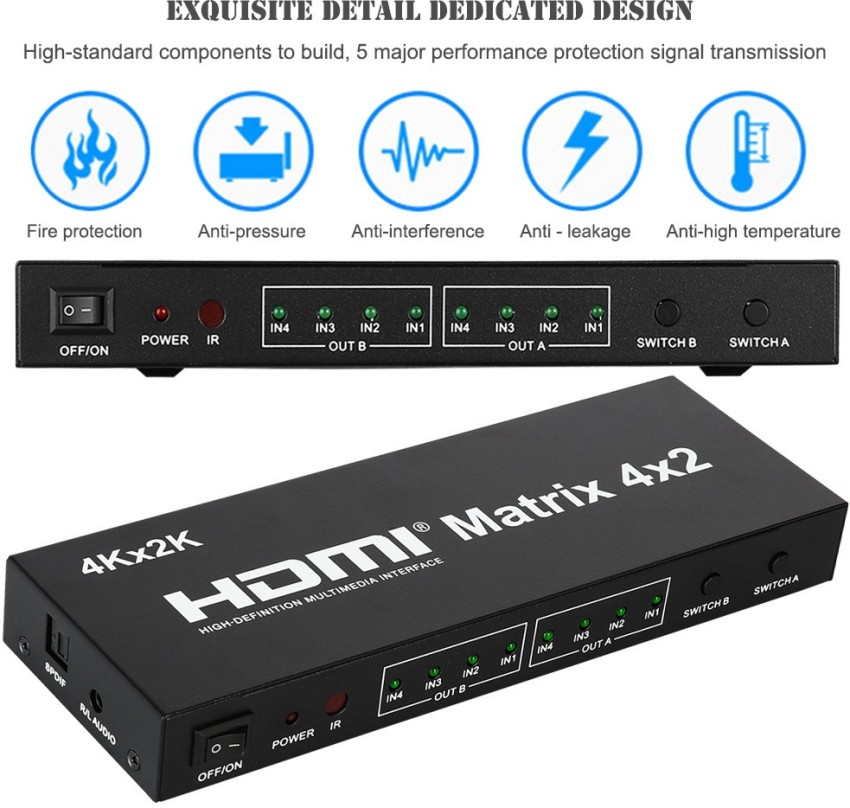 Répartiteur HDMI Inakustik 3247012 2 ports noir