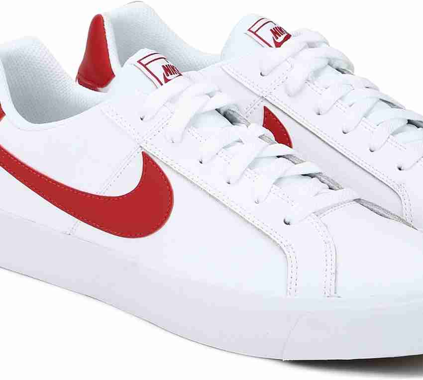 Nike court royale red best sale and white