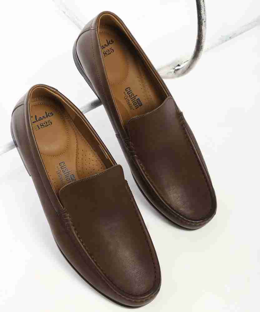 Clarks brown loafers mens hotsell