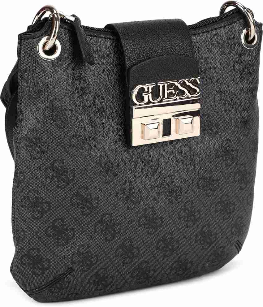 GUESS Black, Grey Shoulder Bag LOGO LUXE CORONA WASH - Price in