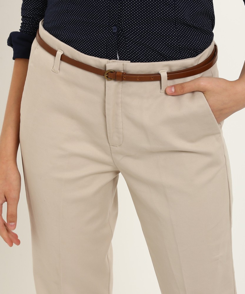 United Colors Of Benetton Trousers and Pants  Buy United Colors Of Benetton  Viscose Blend Navy Blue Solid Regular Length Trouser Online  Nykaa Fashion