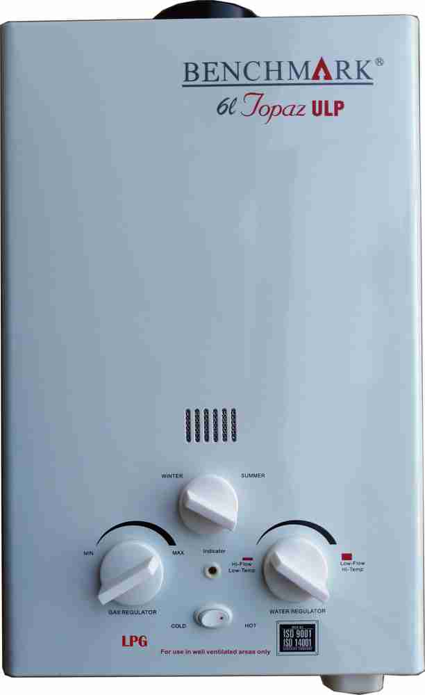 Benchmark 6 L Gas Water Geyser (Topaz LPG, White) Price in India - Buy  Benchmark 6 L Gas Water Geyser (Topaz LPG, White) online at Flipkart.com