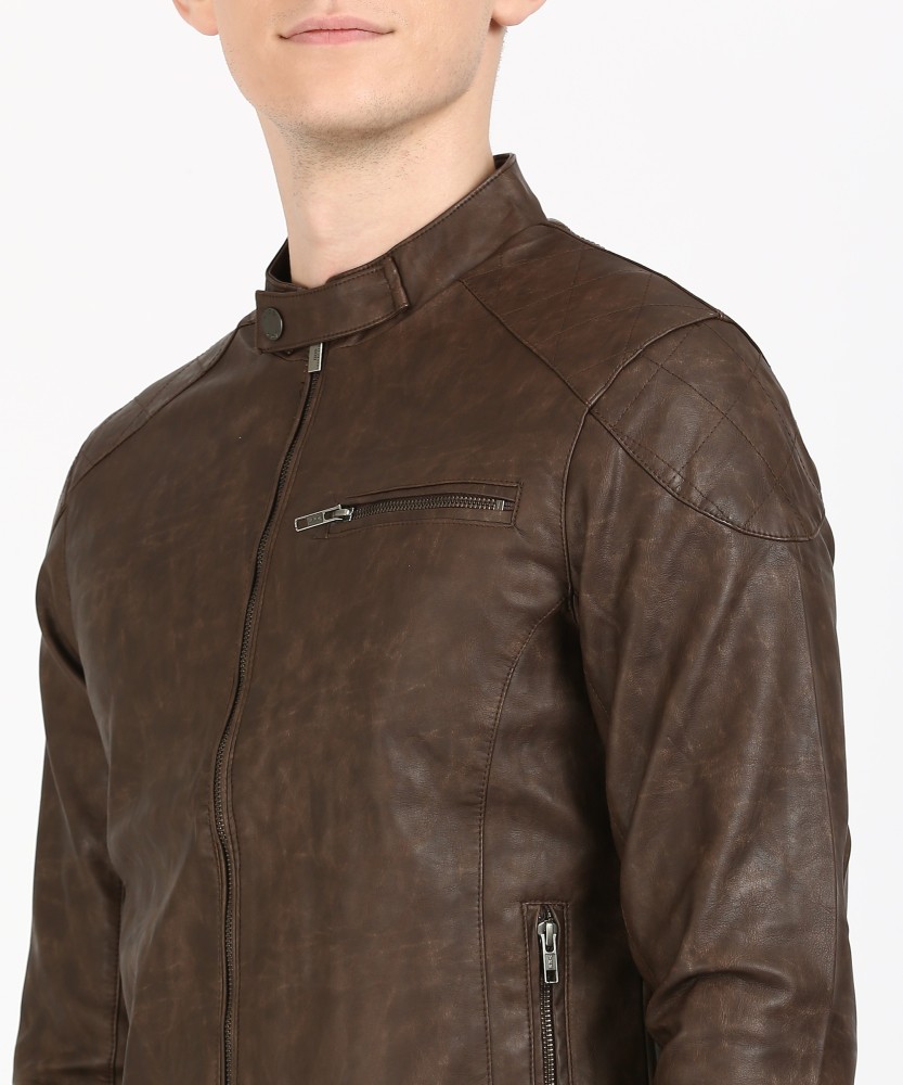 Izod men's clearance leather jacket