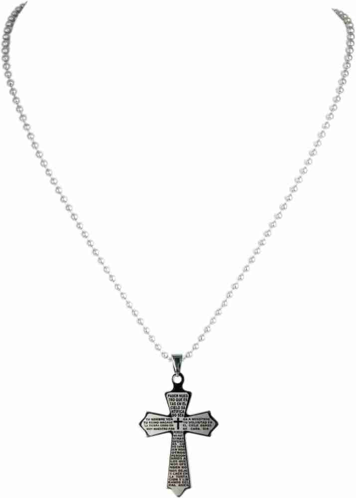 925 Sterling Silver lord Yeshu Cross Locket Pendant Necklace with Chain 18  inch with adjustable (2 inch) for Women Girls - PeenZone Jewellers & All  Jewellers Design Product In Jaipur