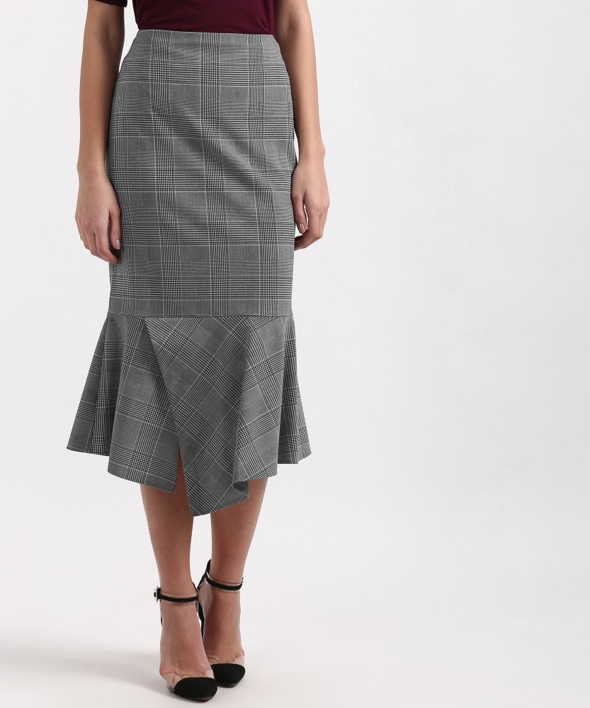 MARKS SPENCER Checkered Women Peplum Grey Skirt Buy MARKS SPENCER Checkered Women Peplum Grey Skirt Online at Best Prices in India Flipkart