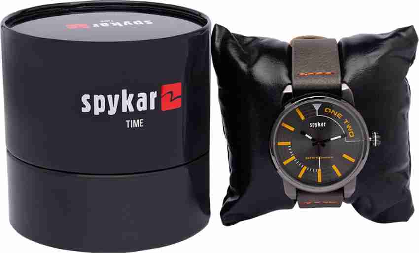 Spykar mens discount black wrist watch