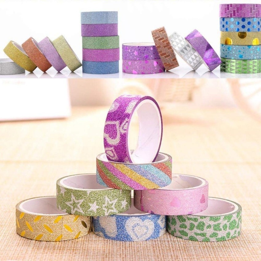 Washi Tape Set 30 Rolls Kids Tape Decorative Masking Glitter Tape