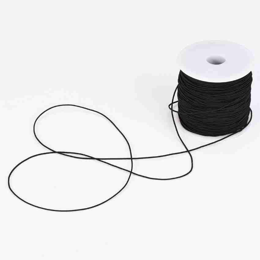 4mm 5mm 6mm 8mm 10mm 12mm Woven Spool White Black Flat Elastic Band Cord  Sewing Knitting Rubber Stretch Rope DIY Mask Garment