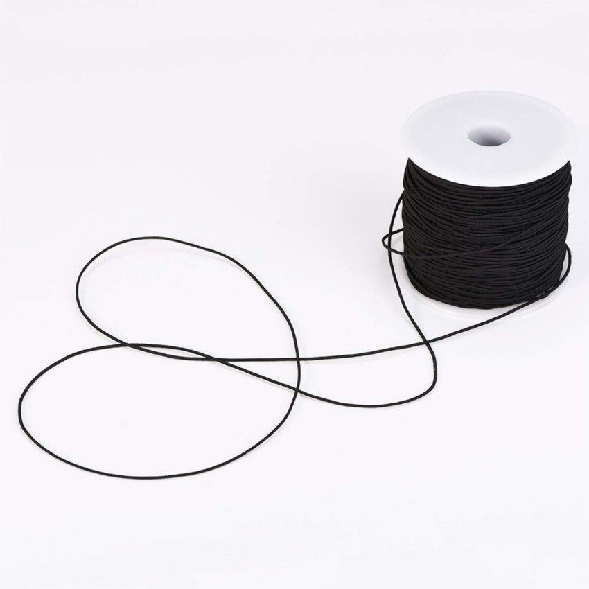  1mm Black Elastic Cord Beading Thread Stretch String