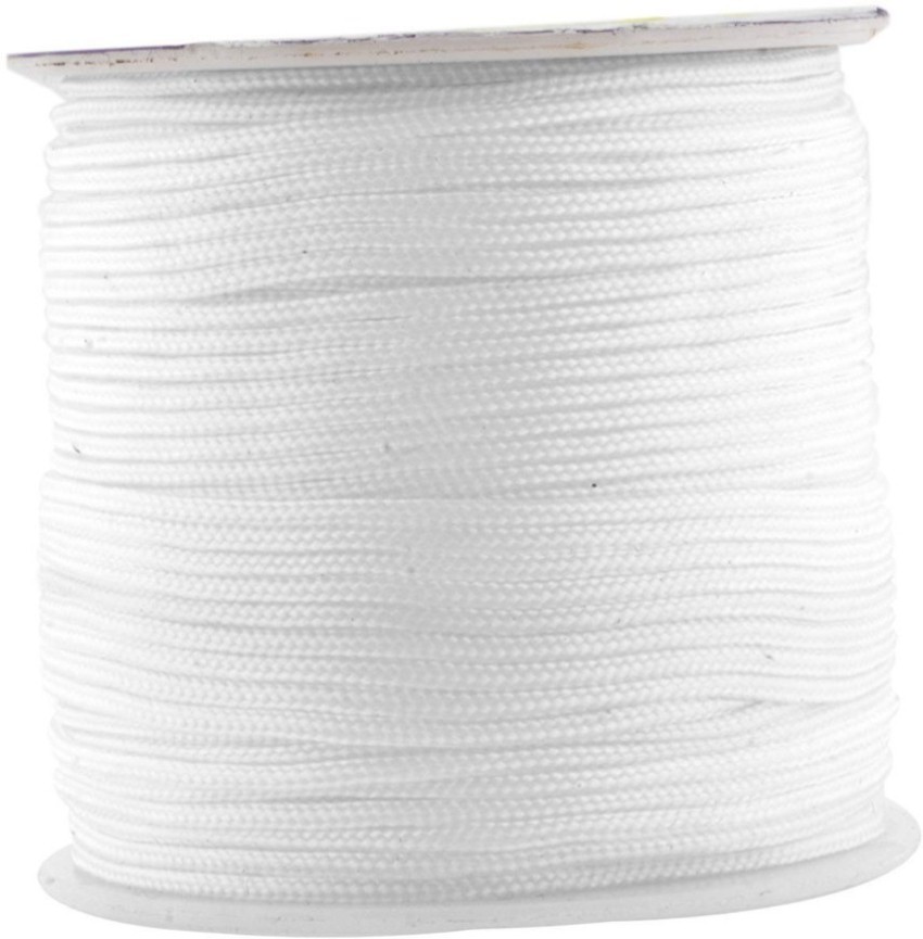DIY Crafts White Nylon Satin Cord, Rattail Trim Thread(1mm, 109 Yards) -  White Nylon Satin Cord, Rattail Trim Thread(1mm, 109 Yards) . shop for DIY  Crafts products in India.