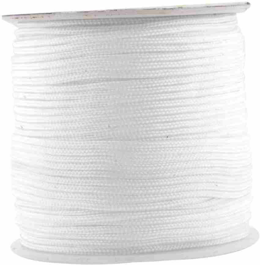 DIY Crafts White Nylon Satin Cord, Rattail Trim Thread(1mm, 109