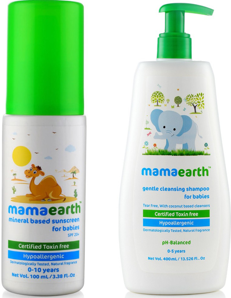 Mamaearth Mineral Based Sunscreen 100 ml nd Gentle Cleansing