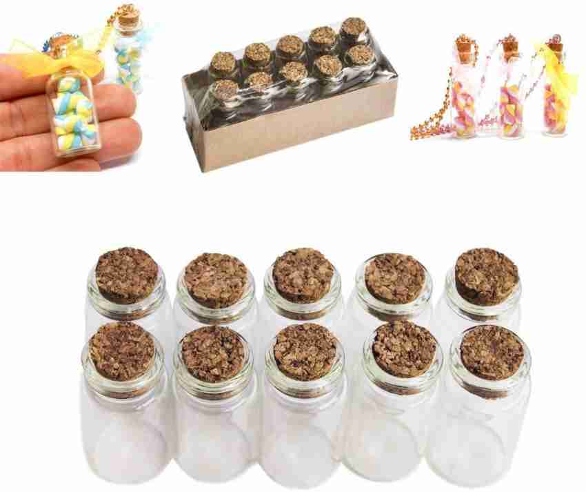 10 Pcs Small Glass Bottles With Cork Lids, Mini Glass Bottles With