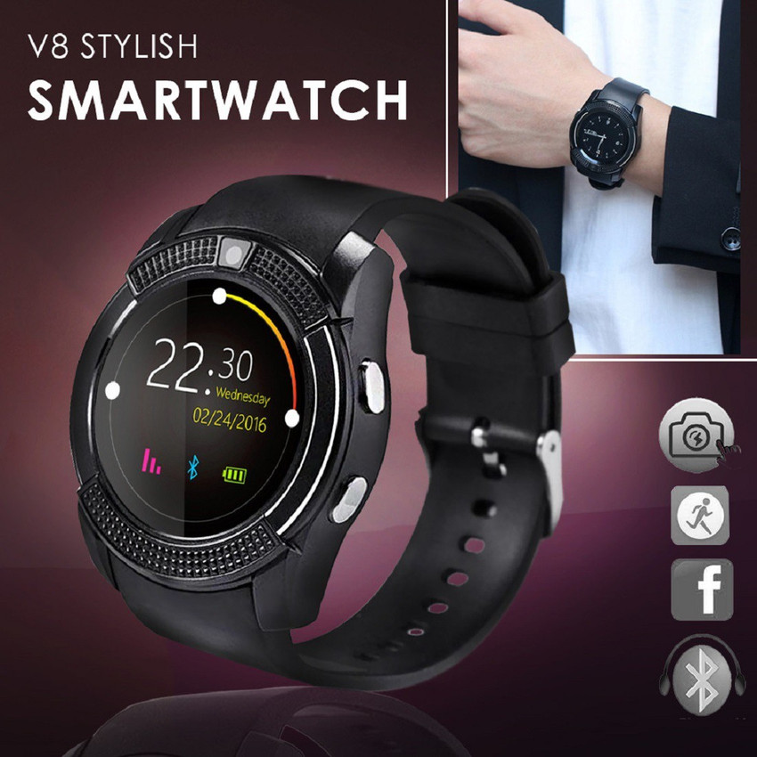 V8 best sale round smartwatch