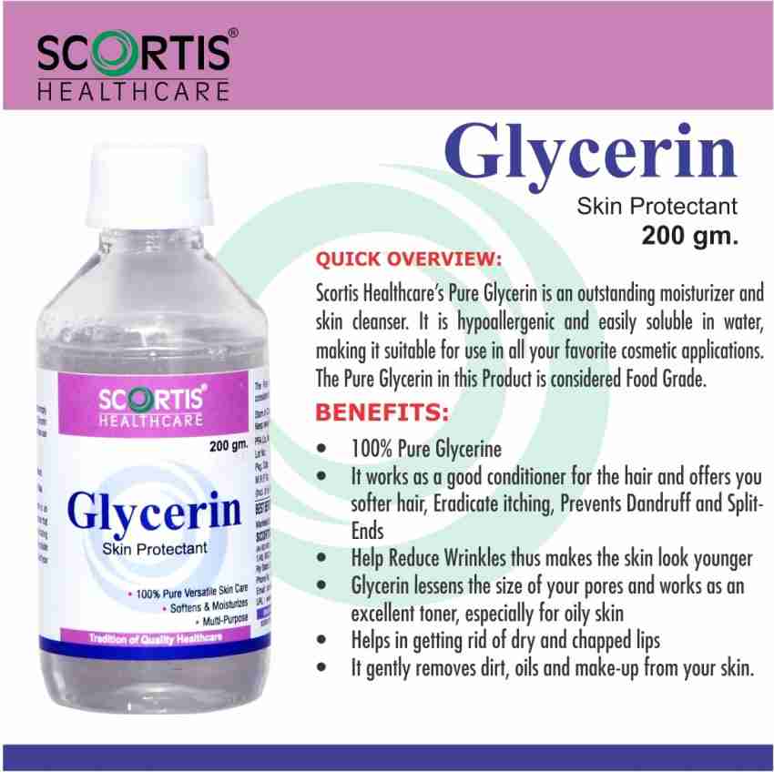 Buy SCORTIS HEALTH CARE Glycerine Liquid ( Pure and Unscented ) Vegetable  Glycerin For Soft And Moisturize Skin and Hair(200Gram) Online at Best  Prices in India - JioMart.