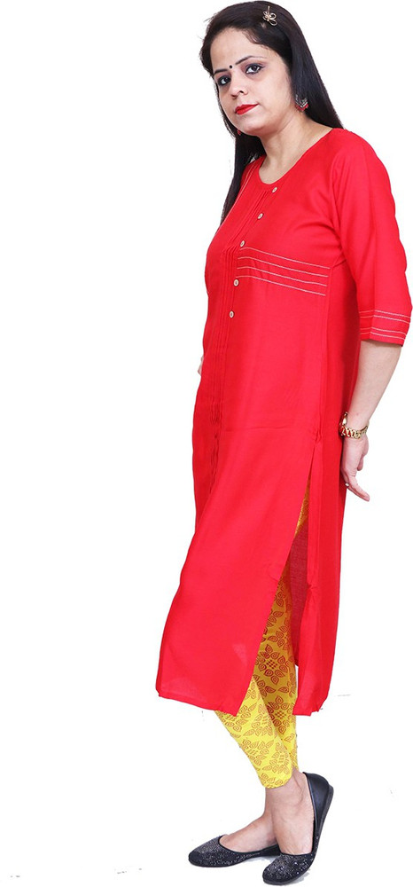 Printed leggings with plain kurti new arrivals