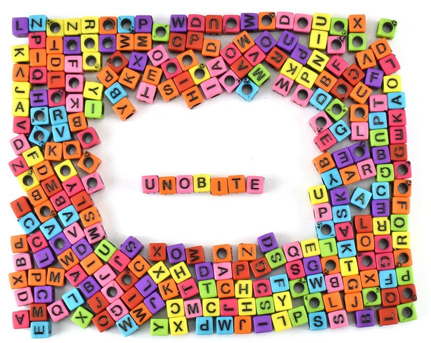 Unobite 200 Piece Plastic Alphabet Beads with Colorful Letters for  Jewellery Making, DIY Bracelets, Necklace, Key Chains and Kids  Jewellery(Multicolor, Square Shape) - 200 Piece Plastic Alphabet Beads with  Colorful Letters for