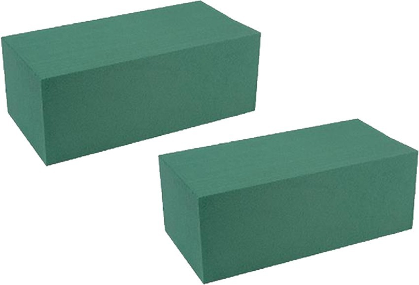 Pack of 6 Foam Bricks Foam Blocks for Artificial Flowers Plants Dried Arrangement Wet Flowers Bricks - Green, Size: 23