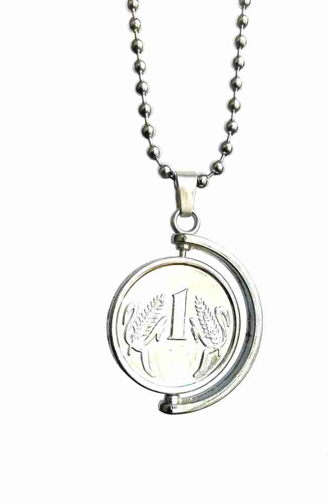 ShopTop One Ruppess Coin Anjaan Locket With Chain Alloy Locket