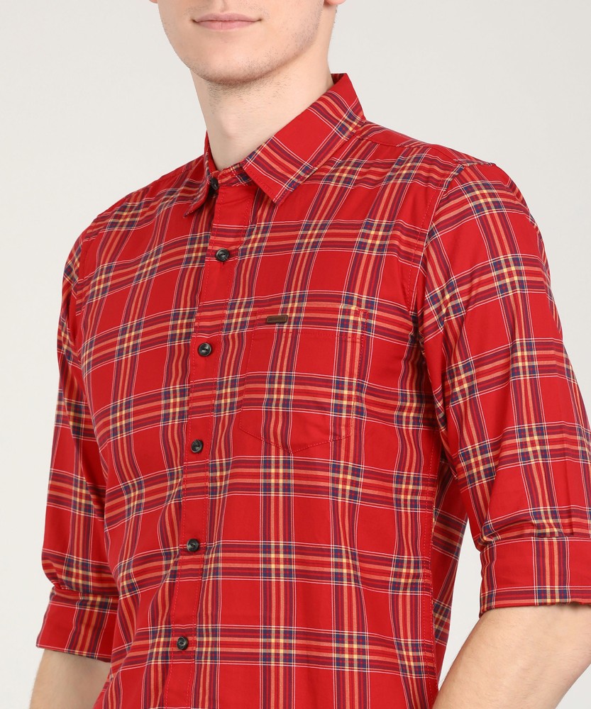 wrangler red check shirt