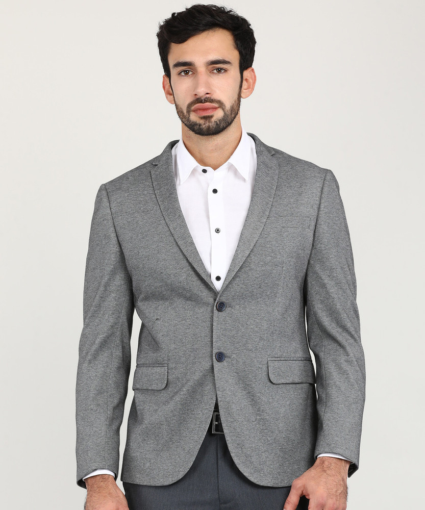 VAN HEUSEN SPORT Self Design Single Breasted Casual Men Blazer