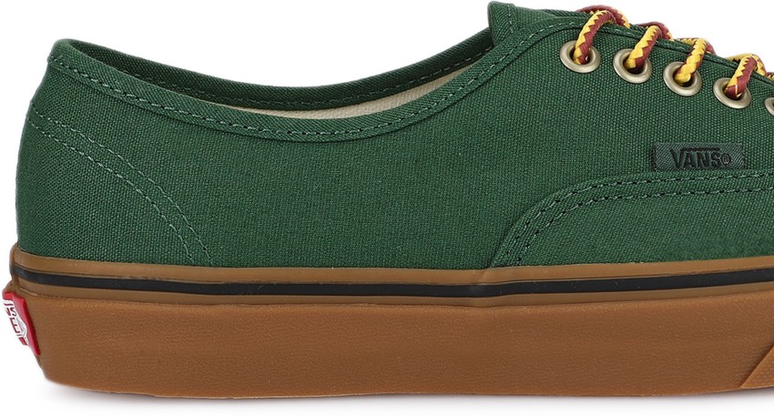 Green vans outlet with brown sole