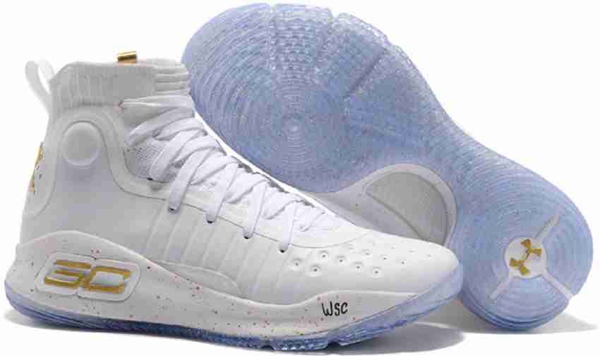 Curry 4 top shoes white