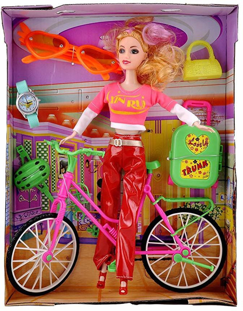 Barbie and hotsell bike set