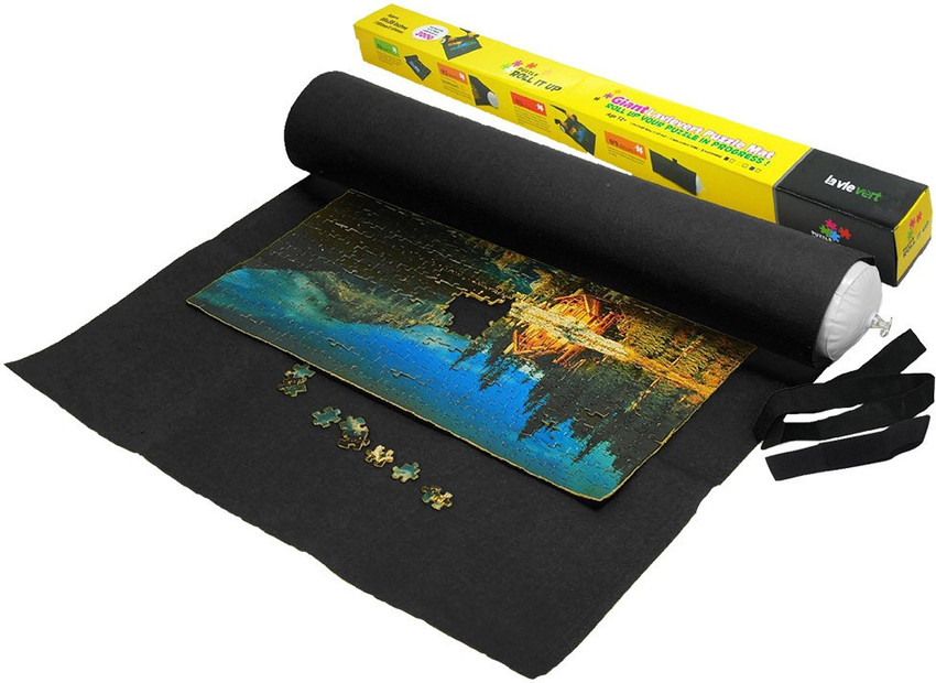LAVIEVERT Giant Black Big Felt Mat for Puzzle Storage Puzzles