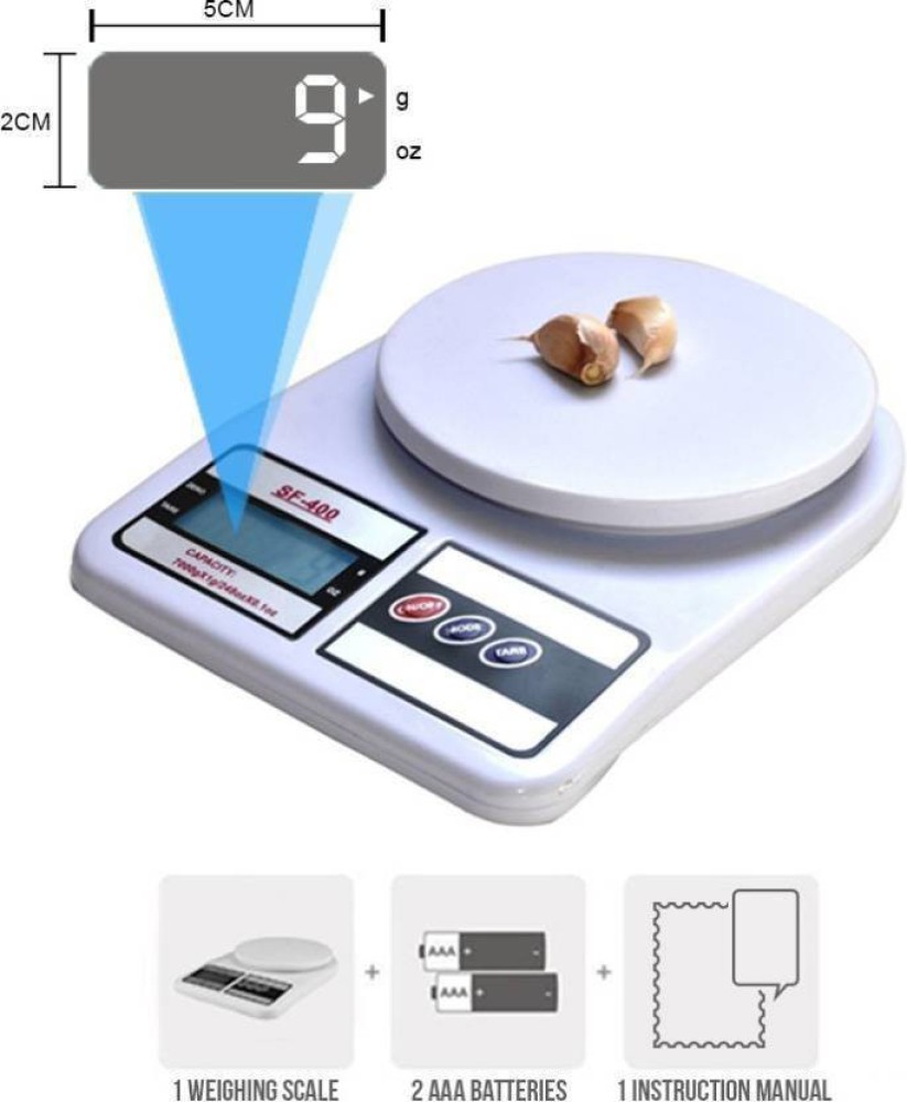 SF 400 Electronic Kitchen Digital Weighing Scale (Multipurpose, Capacity 10  Kg)