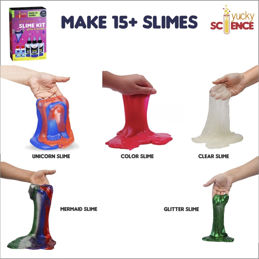 yucky science Ultimate Slime Making Kit for Kids - Glitter and