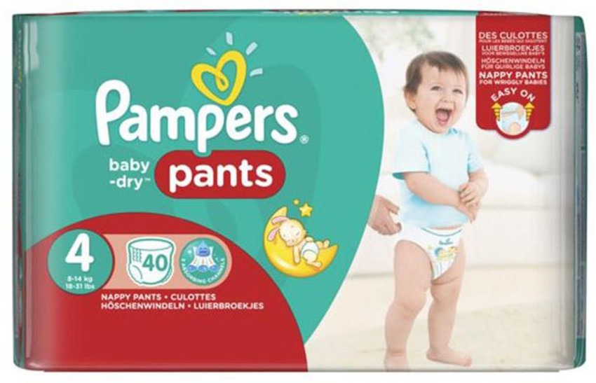 Pampers baby dry Pants (Size 4) 40pc (8-14kg) - M - Buy 1 Pampers Tape  Diapers