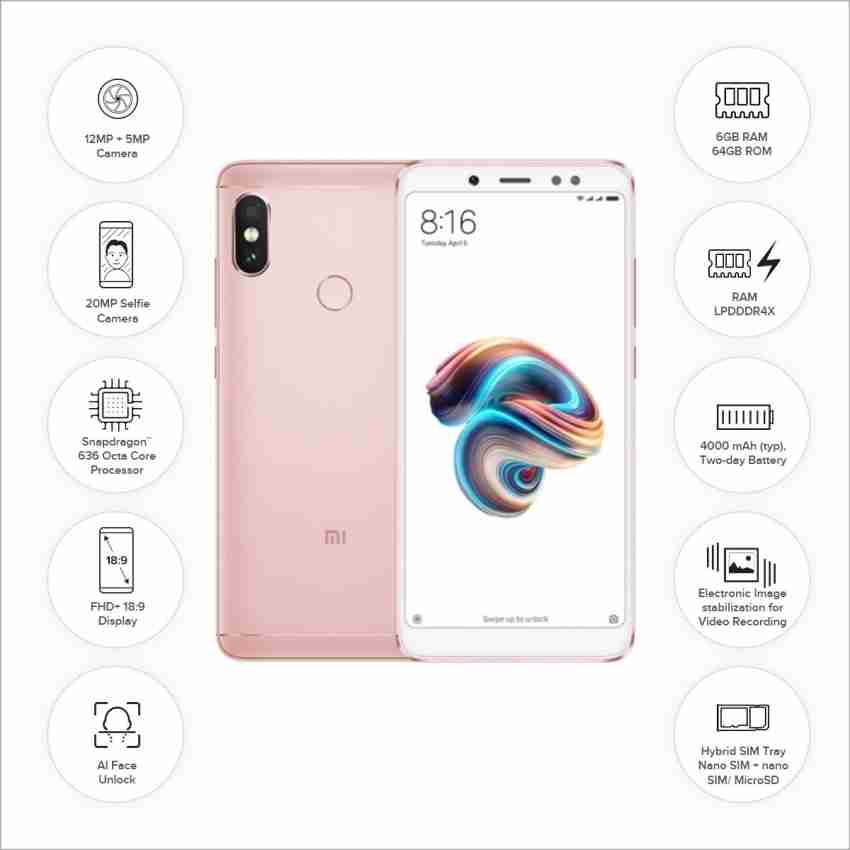 Fashion redmi note 5 pro rose gold mobile