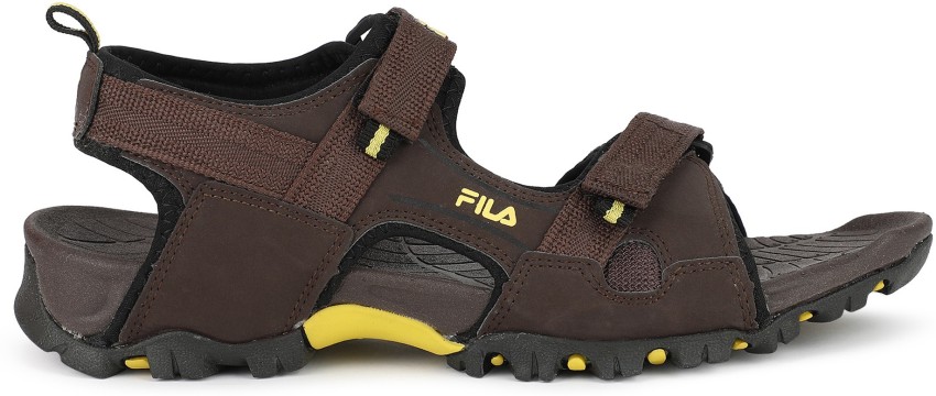 Fila store sandals brown