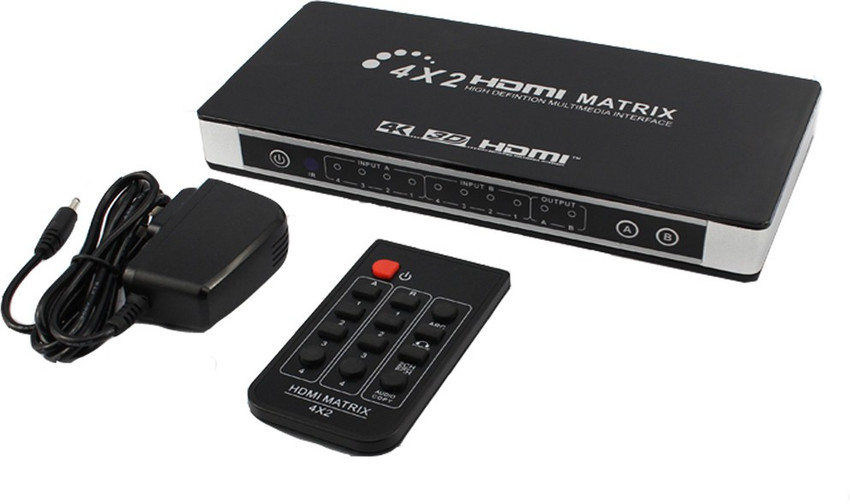 Tobo TV out Cable 4x2 HDMI Matrix Switch Ultra HD 4K x 2K 30Hz