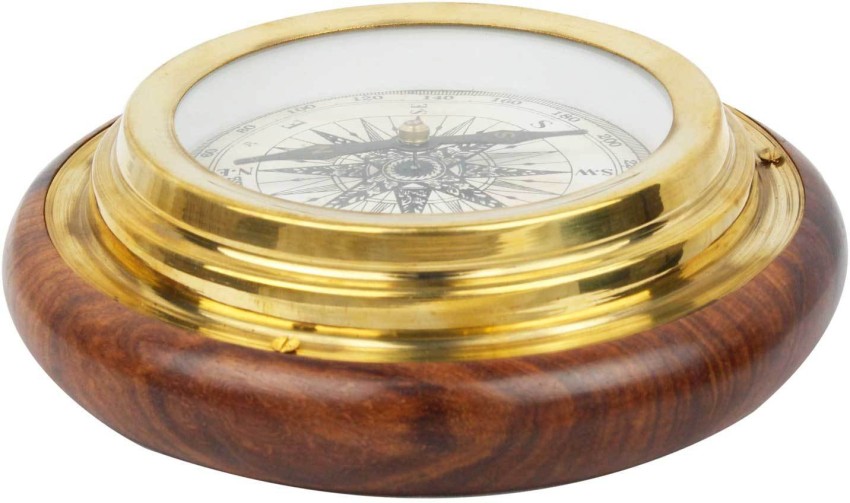 Kanha Enterprises Wood n Brass Real Nautical Compass Handicraft Decorative  Showpiece - 8 cm Price in India - Buy Kanha Enterprises Wood n Brass Real  Nautical Compass Handicraft Decorative Showpiece - 8