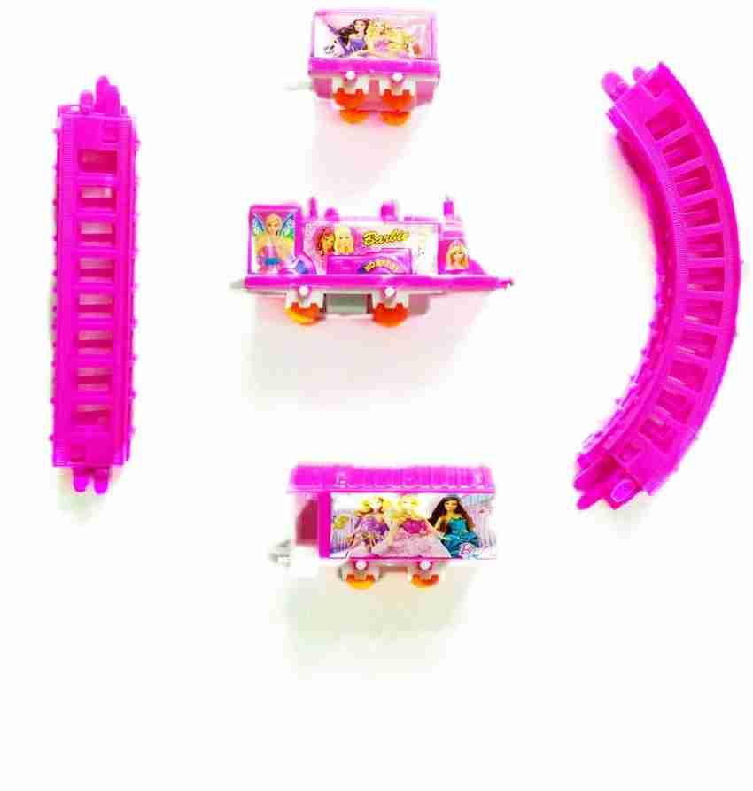 Three Mask Barbie High Speed Train Play Set For Kids Pink