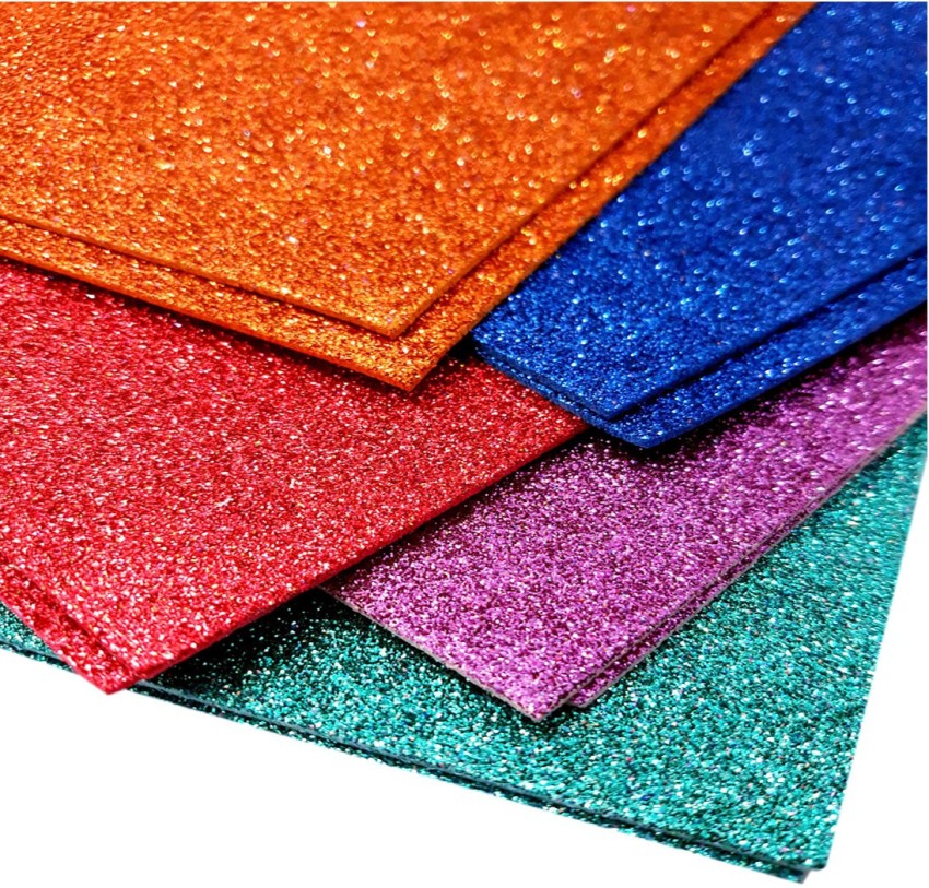 10 PCS A4 Glitter Premium Quality 12 Colours Arts Crafts foam