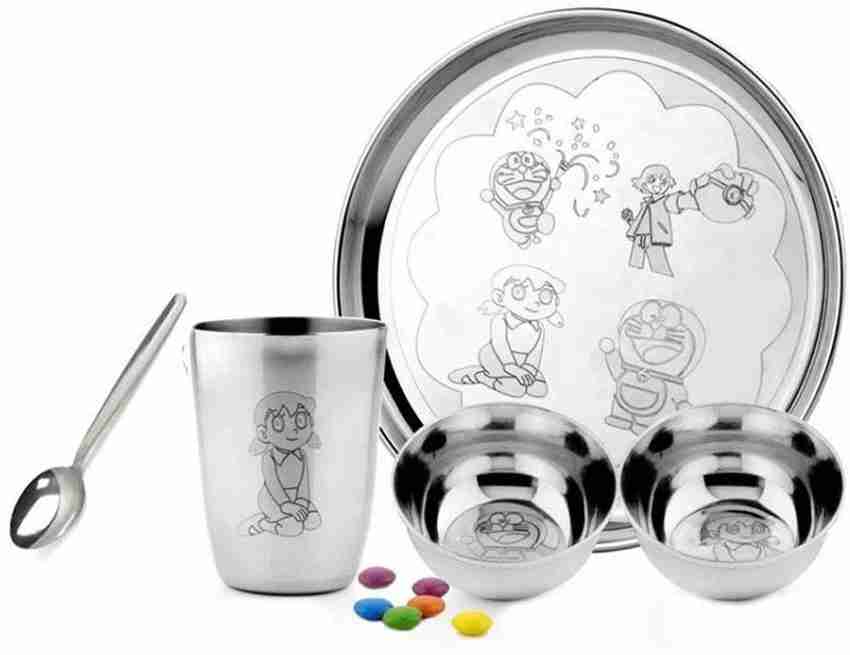 Dibha Pack of 5 Stainless Steel Stainless Steel Kids Dinner Set