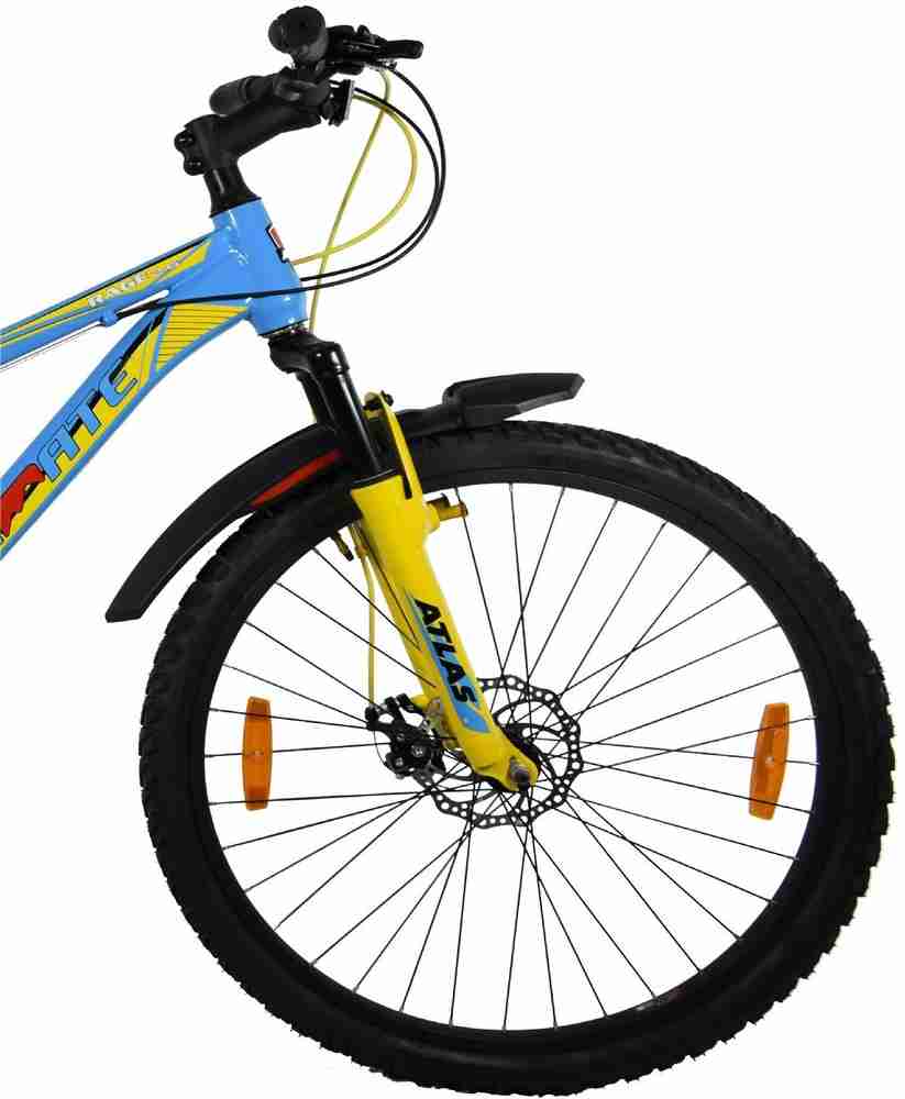 ATLAS Ultimate Rage Dual Disc Brake Bike For Adults Blue yellow 26 T Mountain Cycle Price in India Buy ATLAS Ultimate Rage Dual Disc Brake Bike For Adults Blue yellow 26 T Mountain Cycle online at Fli...