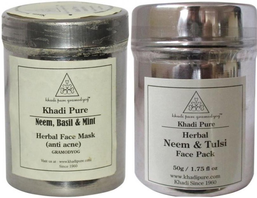 Khadi Pure Herbal Neem Basil Mint And Neem Tulsi Face Pack