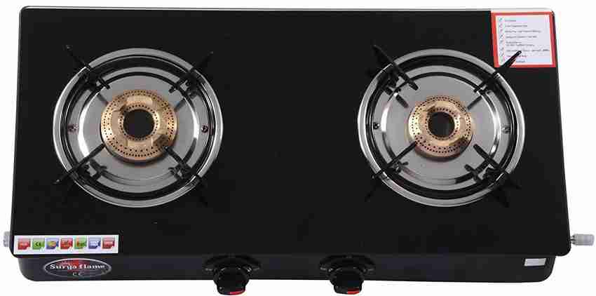 Suryaflame Surya Flame Glass 2 Burner Classic Gas Stove Stainless Steel Manual Gas Stove Price in India Buy Suryaflame Surya Flame Glass 2 Burner Classic Gas Stove Stainless Steel Manual Gas Stove onl...