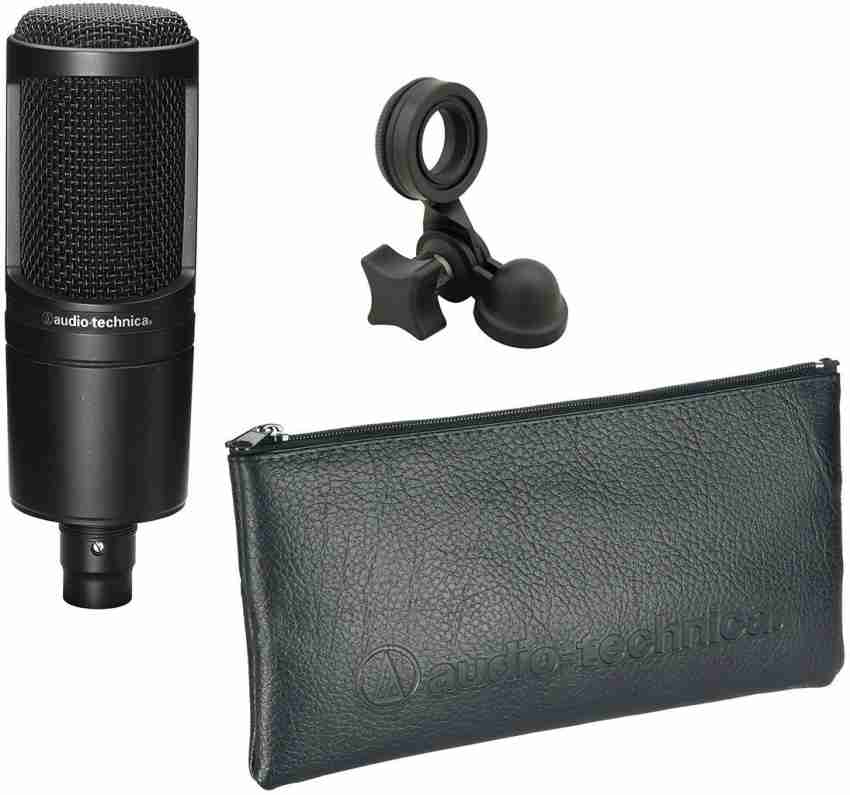 Audio-Technica AT2020 Studio Recording Bundle with Reflection Filter,  Stand, Pop Filter, XLR Cable, and Headphones