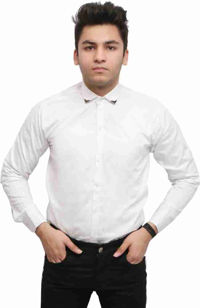 H and m outlet mens white shirt